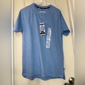 NEW GAP Men's Light Blue Short Sleeve Henley Small